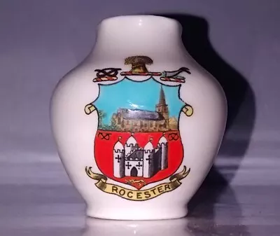 Buy Crested China * Rocester Crest * Heptagon/Septagon Mouthed Vase * Lovely Piece • 5.99£