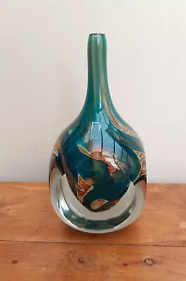 Buy Vintage Mdina Art Glass Cube Vase Tiger Pattern Eric Dobson C1970's • 120£