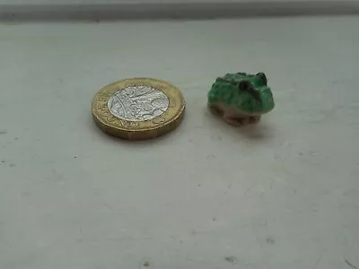 Buy Frog - Beautiful Detailed Tiny Miniature Pottery Green, Cute Pacman Frog • 3.30£