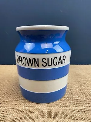 Buy Rare T G Green Blue & White Cornishware Brown Sugar Storage Jar-green Stamp • 225£