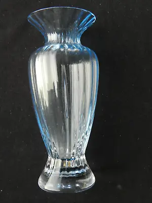 Buy Wedgewood Blue  Fluted Crystal Glass  Flower Bud Vase - 15cm • 5.99£