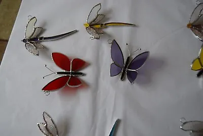 Buy Stained Glass 2 X Butterfly 2 X Dragonfly's Pick Your Own Colours Suncatchers • 26£