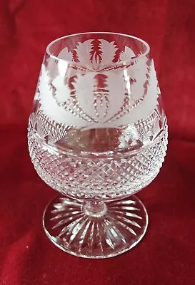 Buy Edinburgh Crystal Thistle Pattern - Brandy Glass - Signed • 60£