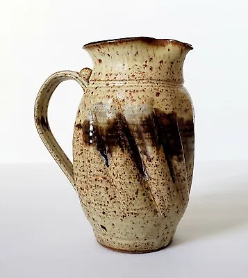 Buy Vintage Mcm Studio Art Pottery Weed Glazed Pitcher Vase Signed • 47.06£