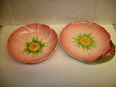 Buy Pair Of Vintage ART DECO CARLTON WARE PINK BUTTERCUP DISHES, 1930's • 14.99£