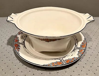 Buy Crown Ducal Orange Tree Very Rare Victory Shape Sauce Tureen On Indented Stand • 75£