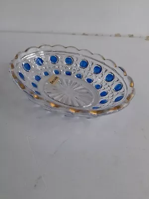 Buy Baccarat Glass Pin Dish Blue Spots • 5£