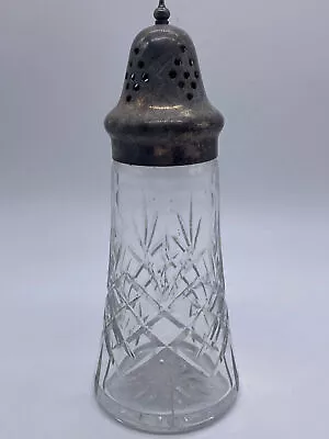 Buy Vintage/Retro Clear Cut Glass And Silver Plated Sugar Shaker  • 14.99£