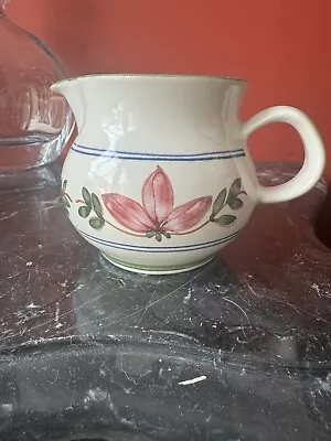 Buy Vintage Iden Pottery Rye Milk Jug Creamer Hand Painted Floral Motif • 10£