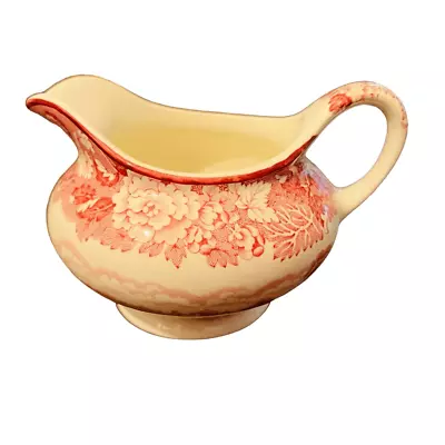 Buy Vintage Pink/Red Enoch Woods English Scenery Woods Ware Open Creamer • 14.23£