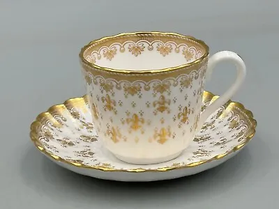 Buy Spode Fleur De Lys Gold Y8063 - Tea Cup And Saucer. • 21.24£
