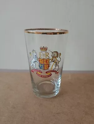 Buy Vintage Queen Elizabeth II 1953 Coronation Drinking Glass Tumbler Commemorative • 6£