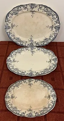 Buy Set Of 3 Antique William A Adderley & Co Rosebery Platters • 20£