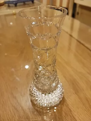 Buy Crystal Cut Glass Vase Small • 3.99£