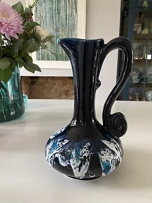 Buy Vallauris 1960s Blue Ceramic Pitcher/ Jug. Collectible Mid Century. Height 24.5 • 35£