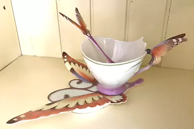 Buy Franz Collection - Papillon Butterfly - Teacup, Saucer & Spoon (xp 1693) • 50£