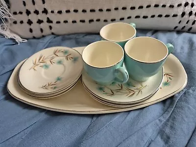 Buy Vintage Ullswater British Anchor Coffee Set Of Three Coffee Trio And One Plate • 16.99£