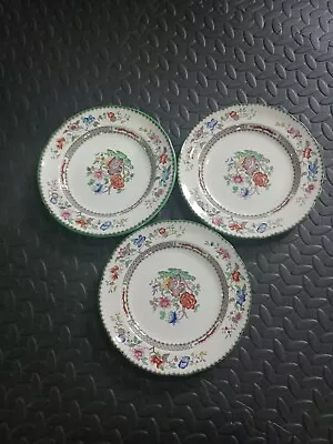 Buy Copeland Spode Chinese Rose 629599 SET OF  Three Luncheon Plates 9  C1950s • 19.99£