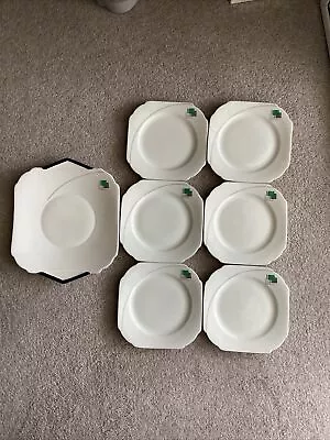 Buy Shelley Art Deco  Curved Line & Block   6 Small Plates, And Bread & Butter Plate • 30£