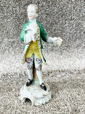 Buy Vintage Franz Wittwer German Porcelain Dresden Lace Victorian Man Figurine • 32.99£