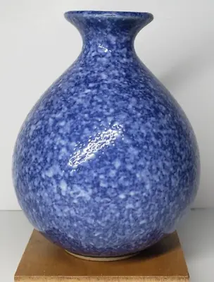 Buy Textured Blue Decorative Pottery Display Vase Unmarked Home Decor 5 Inch Small • 21.79£
