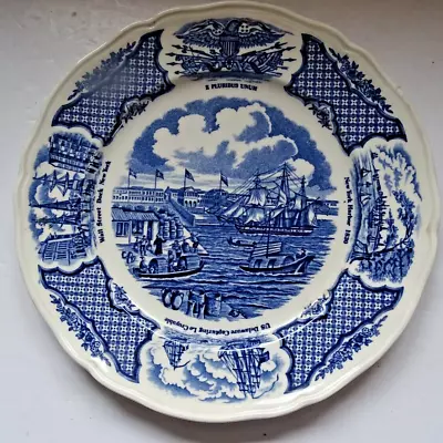 Buy Vintage Alfred Meakin England Blue Fair Winds 9   Plate • 14£