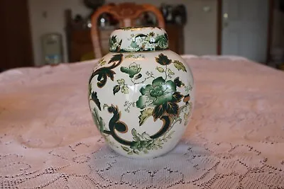 Buy Mason Vintage Porcelain Ginger Jar With Lid Pattern Chartreuse Made In England • 123.73£