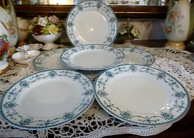 Buy J.H. W & Sons Hanley    England Semi Porcelain 6 Pieces Salad Plates 1920 S • 39£