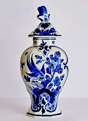 Buy Royal Delft Porceleyne Fles  Antique Ginger Jar Lidded Vase 1915 • 142.25£
