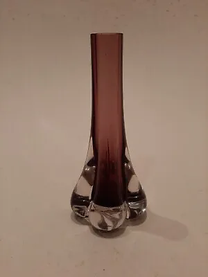 Buy Whitefriars Glass Aubergine Elephants Foot Vase - #9728 • 29.99£