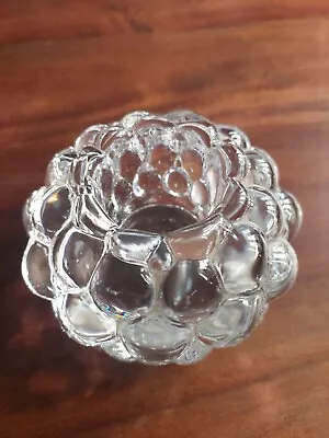 Buy Orrefors Crystal Votive Candle Raspberry Pair Bubble Art Glass Anne Nilsson Tea • 15£