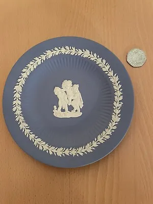Buy Wedgwood Vintage Blue Jasperware Plate 17.5cm Wide With Pretty  • 3.50£