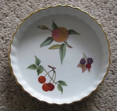 Buy Royal Worcester Flan Dish, Evesham Design, Dated 1961, 7.5 Inches X 1 Inch Deep. • 2.95£