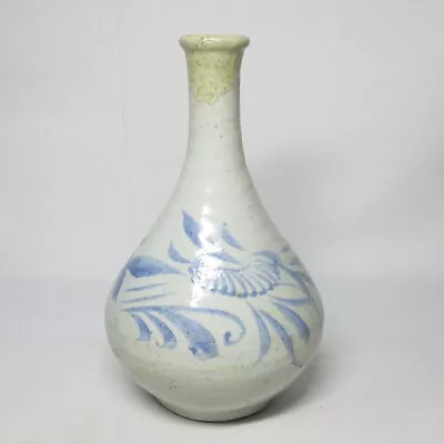 Buy G2161: Real, Old Korean Blue-and-white Porcelain Flower Vase Of Joseon Dynasty • 23.67£