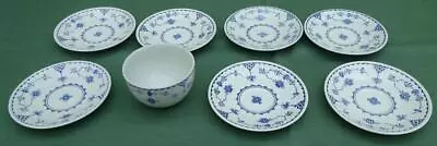Buy 7 Vintage Furnivals Blue Denmark Pattern Saucers & Masons Sugar Bowl • 5.99£