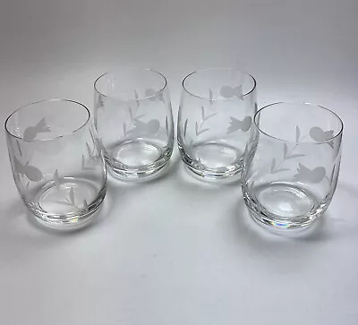 Buy 4 X Burns Crystal Glass Thistle Engraved Whisky Tumblers • 19.99£
