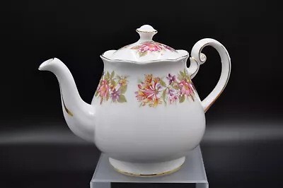 Buy Colclough Bone China Floral Teapot W/lid Gold Trim England • 56.83£