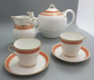 Buy Fabulous Antique 19thC Part Tea Set, Teapot, Cups, Creamer - Greek Key - Minton? • 135£