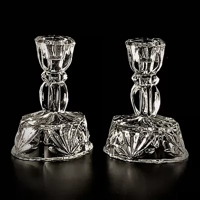 Buy Two Vintage Lead Crystal Candlestick Holders Excellent Condition For Age Bin 6 • 19.99£