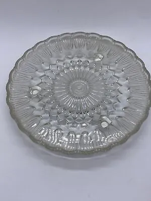 Buy Vintage/Retro Circular Cut Glass Three Footed Cake Stand  • 14.39£
