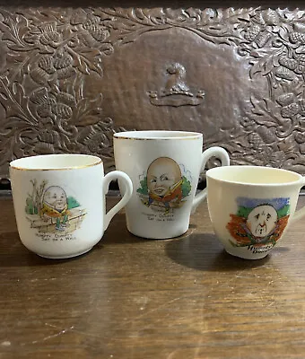 Buy Antique Nursery Ware Pottery Mugs - Humpty Dumpty Collection - Various Designs • 24.99£