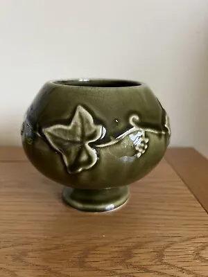 Buy Dartmouth Pottery Vintage Vase - Grapevine Design Olive Green Pattern No. 240 • 9.99£