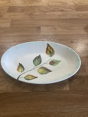 Buy Edward Radford Hand Painted Oval Plate,  Autumn Leaves Art Deco Vintage 22cm • 12.99£