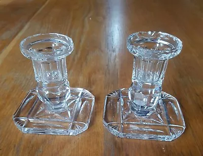 Buy Art Deco Pair Of Glass Candle Stick Holders • 6£