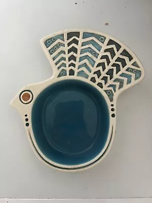 Buy RARE RETRO CARLTON WARE Blue Bird Peacock Dish ~ 1960 / 70 Vintage Kitsch • 24£