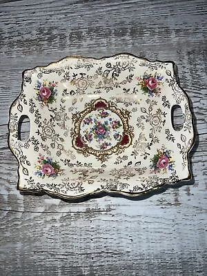 Buy Vintage Floral POMPADOUR Bone China Trinket Tray Dish Made By James Kent • 10£