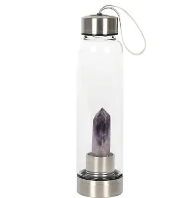 Buy Pagan/Wiccan Amethyst Calming Glass Water Bottle • 37£