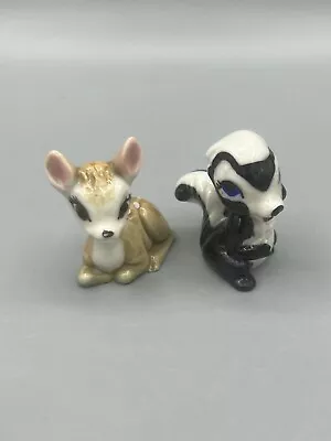 Buy Wade Whimsie Disney Bambi & Flower Figurines Ornaments Deer Skunk 1.5” • 17.95£