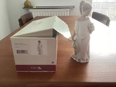 Buy Nao Lladro Together In The Countryside - Lady Holding Dog Poodle Puppy 1433.VGC. • 20£