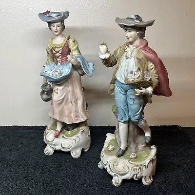 Buy Capodimonte Courting Couple Porcelain Figurines 1850-1890 Made In Italy - Rare! • 99.99£